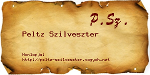 Peltz Szilveszter névjegykártya